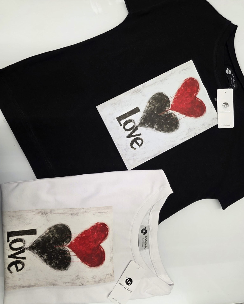 T-shirt Love Magnes Lines 