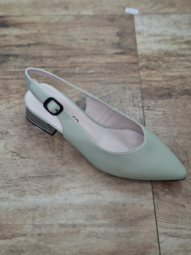 PISTACJA -GOODIN buty skórzane sandały w szpic REZERWA 