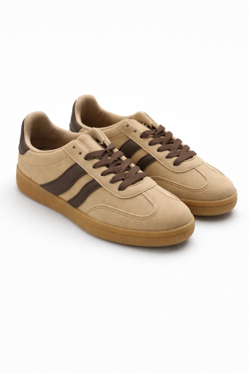 Buty sneakersy brązowe