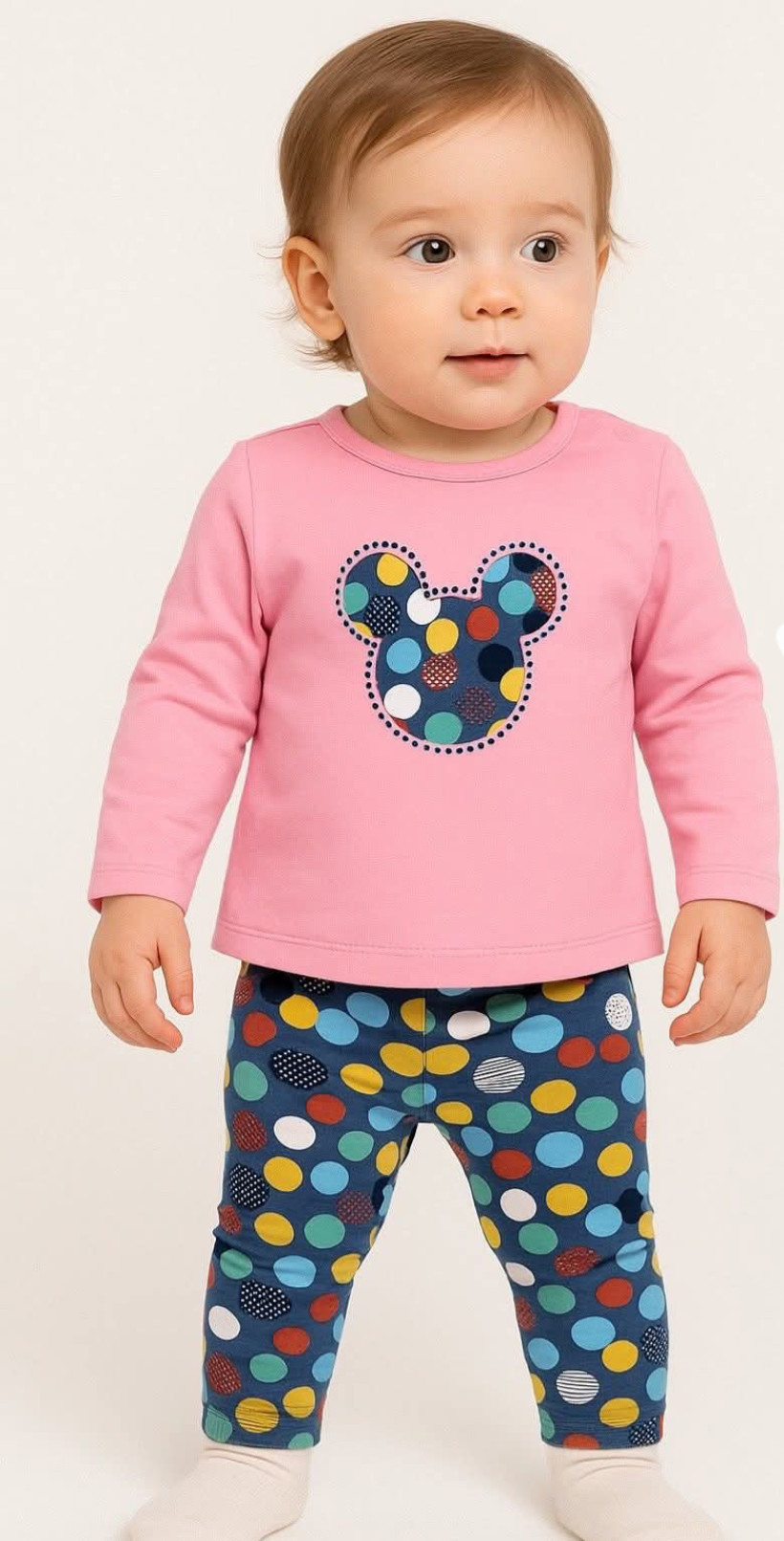 Komplecik bawełniany bluzeczka i getry 68-68cm