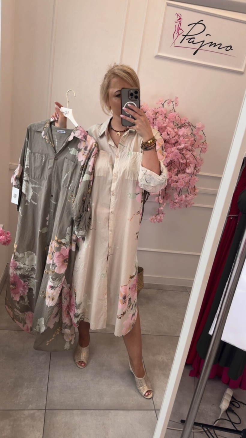 Koszula długa kwiaty 14688