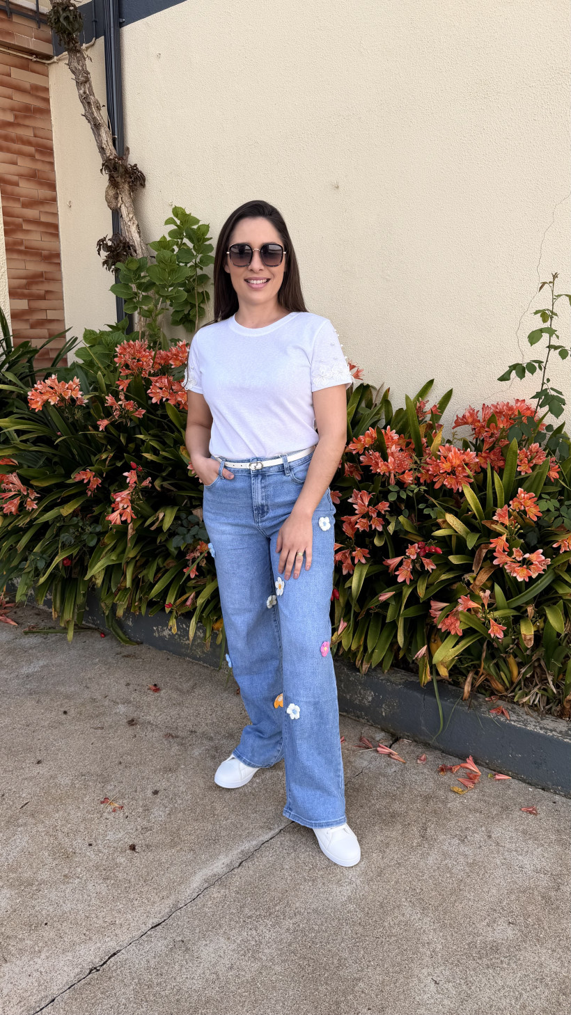 GANGA COM FLORES APLICADAS