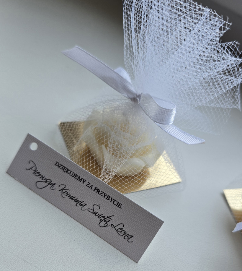 Podziękowanie komunia wesele chrzciny mała róża