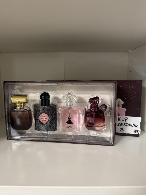 Zestawik 3 Zestaw perfumów Veges w ciemnym opakowaniu