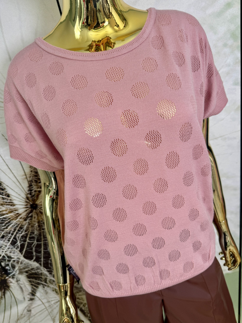 Bluzeczka dziana z wiskozy ‘Kropeczka’ Minouu