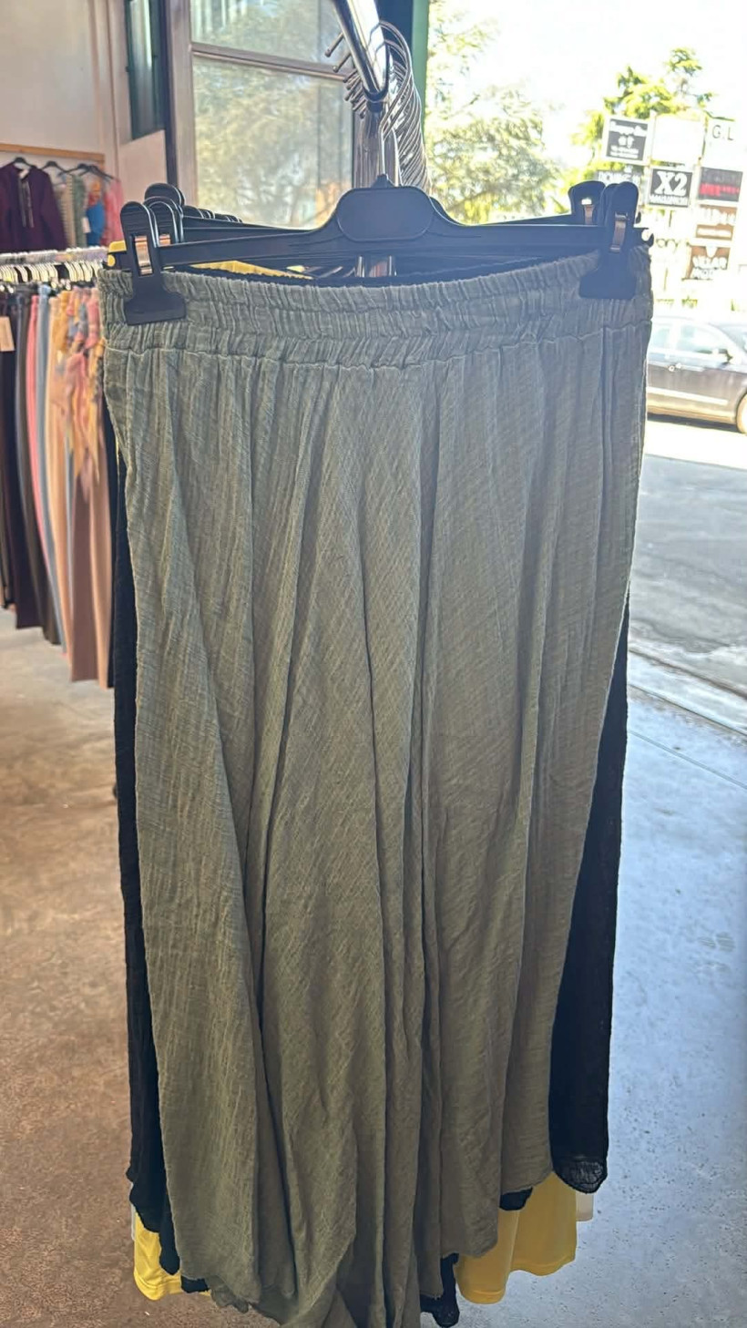 Italia nr 12 - Spódnica jednokolorowa - 27379 - oliwka