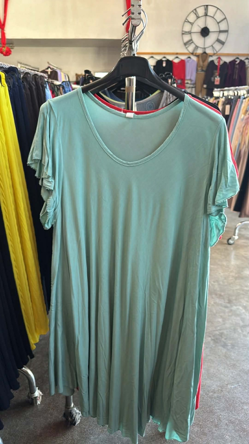 Italia nr 12 - Sukienka jednokolorowa - fruwajka - 21856 - matcha 