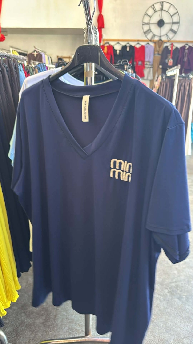 Italia nr 12 - Bluzka jednokolorowa min min - 28398 - granatowy