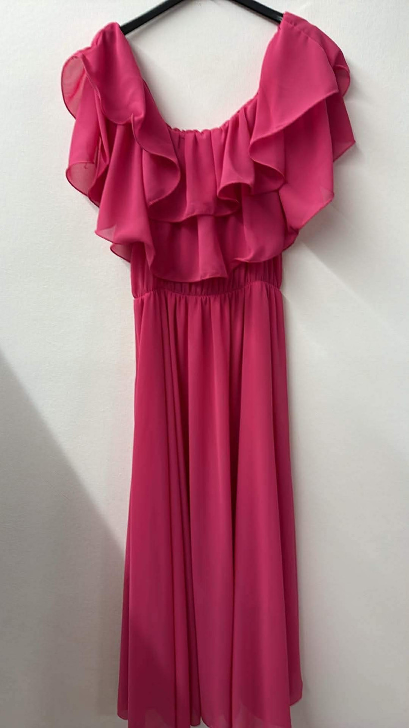 Italia nr 12 - Sukienka  / hiszpanka jednokolorowa Wł. 2165 - różowy