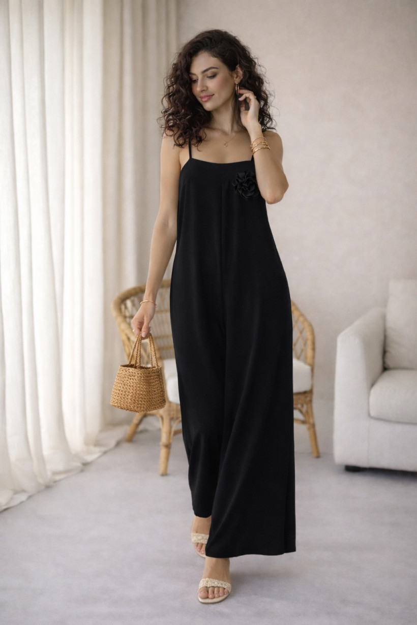 Kombinezon kwiat czarny