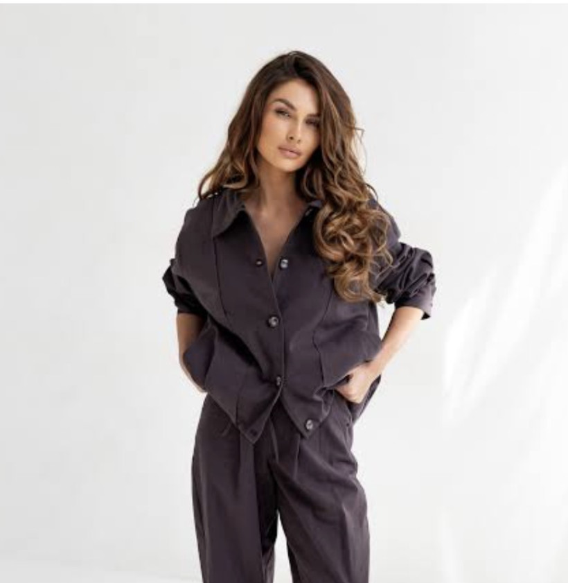 KURTKA EVELINE CZEKOLADA SEMPRE