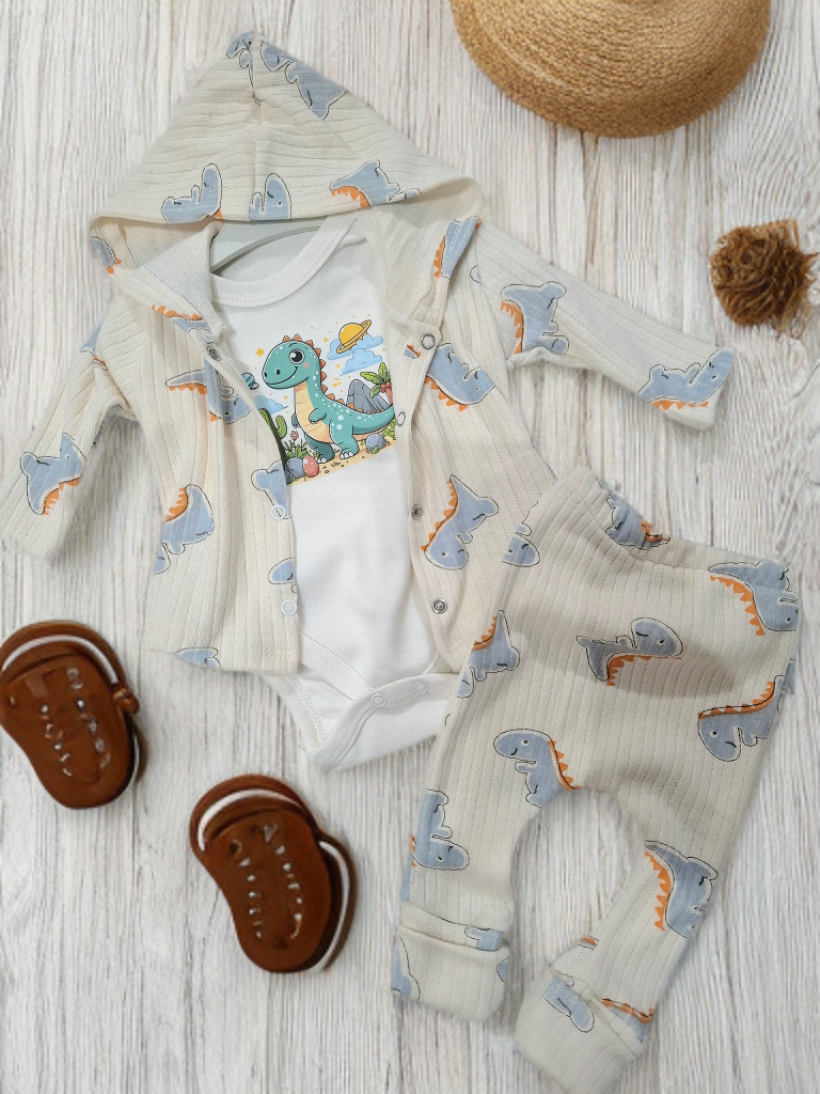 Komplet 3-częściowy DINO 62-74cm