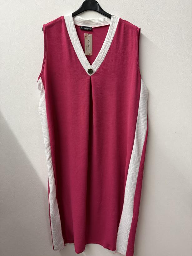 Italia nr 12 - Sukienka   jednokolorowa  - biały lampas Wł. 16314 - amarant