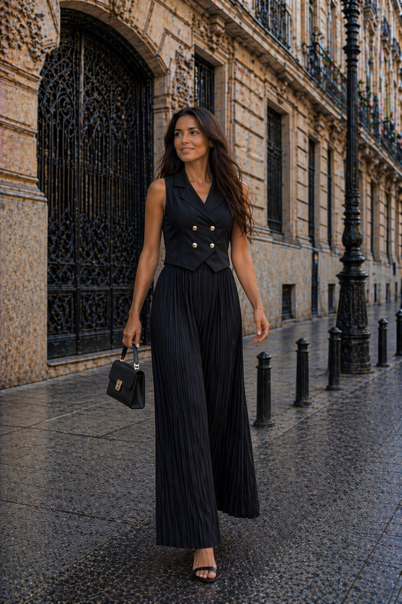 Komplet plisa czarny