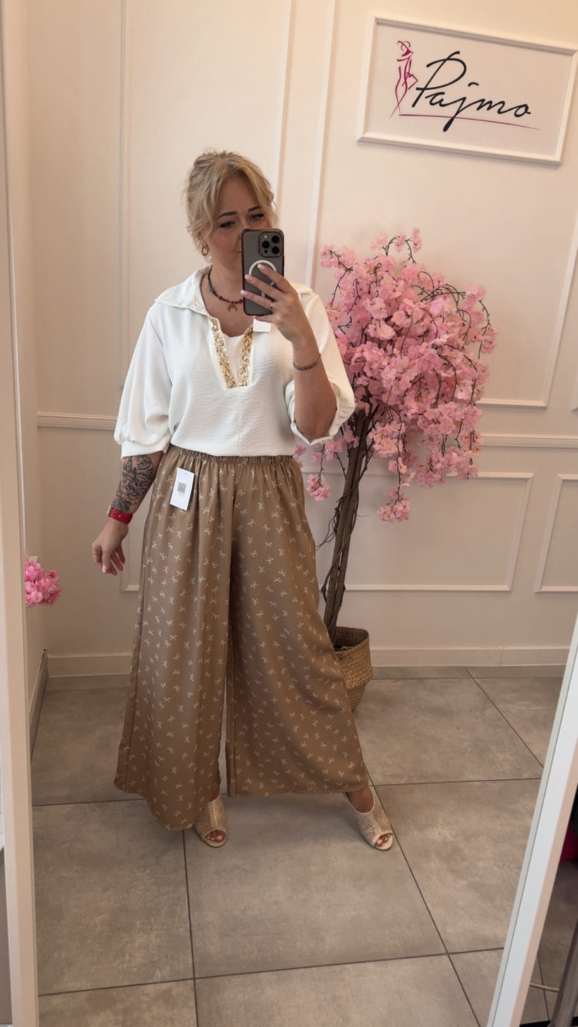 Szerokie spodnie kokardki 14691