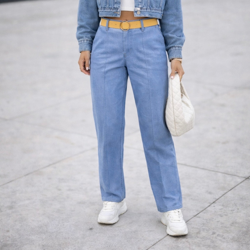 Spodnie szerokie kant  jasne 