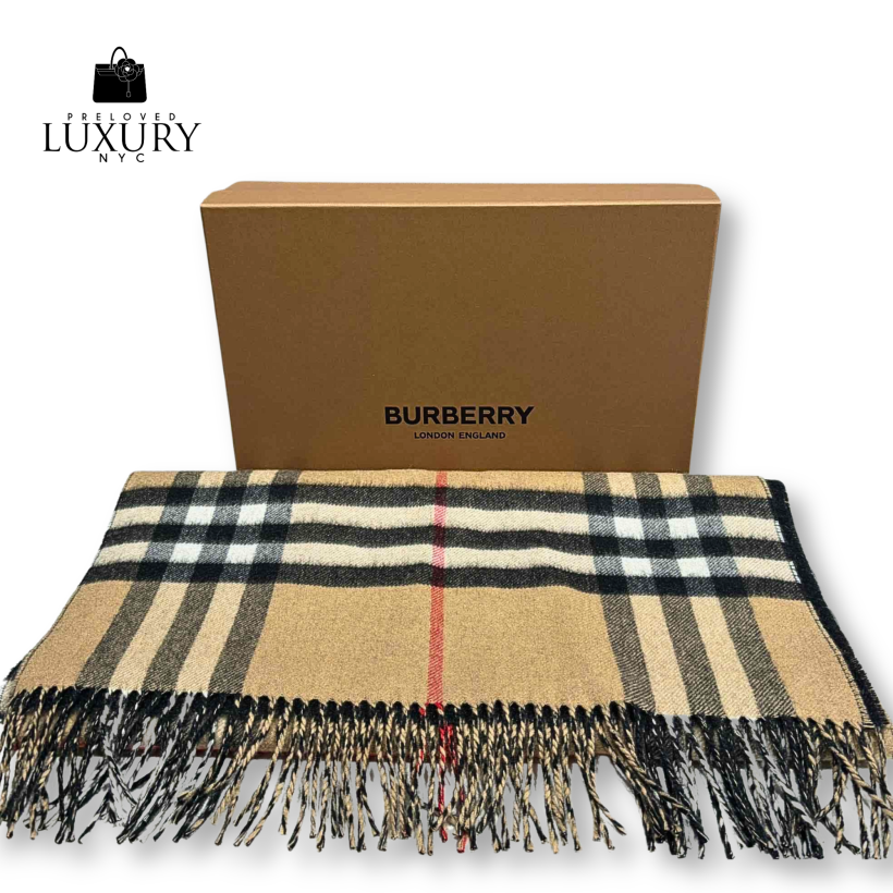 BURBERRY Scarf 100% Cashmere 