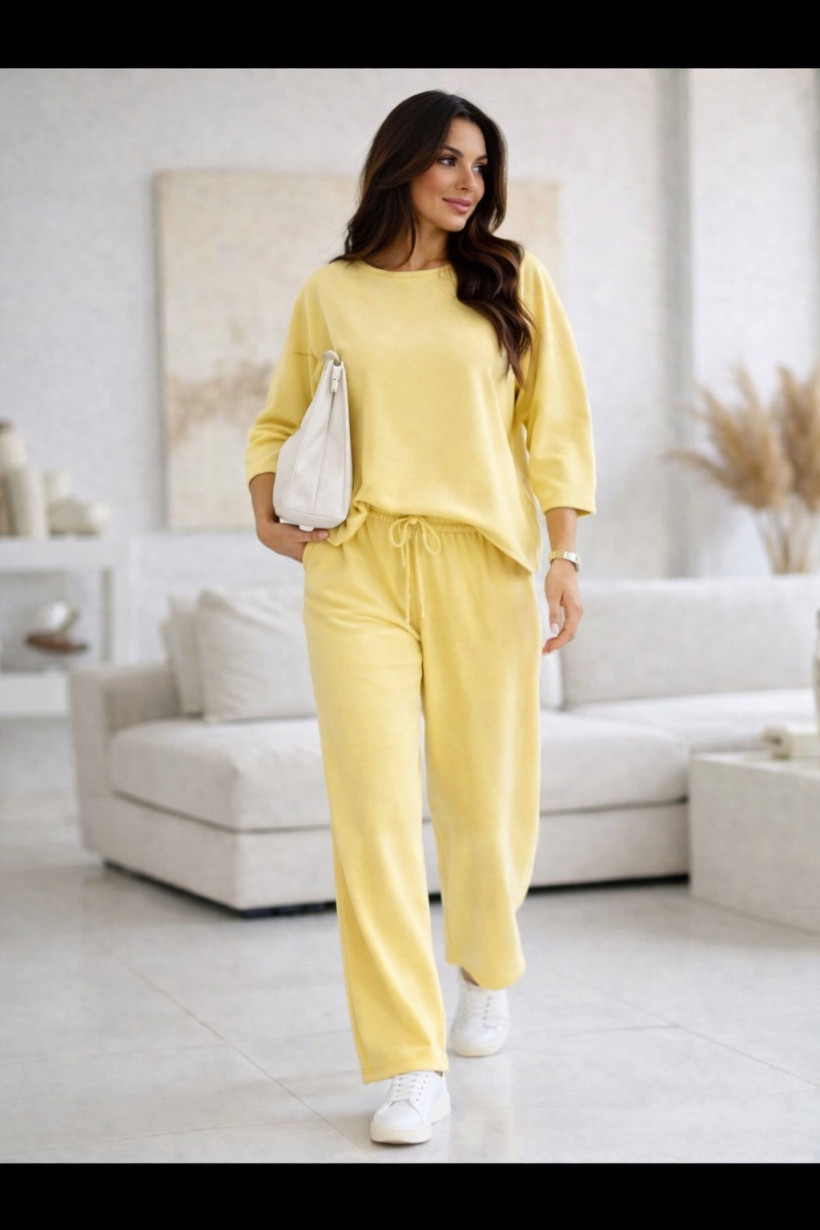 Komplet Batme masełko żółty 