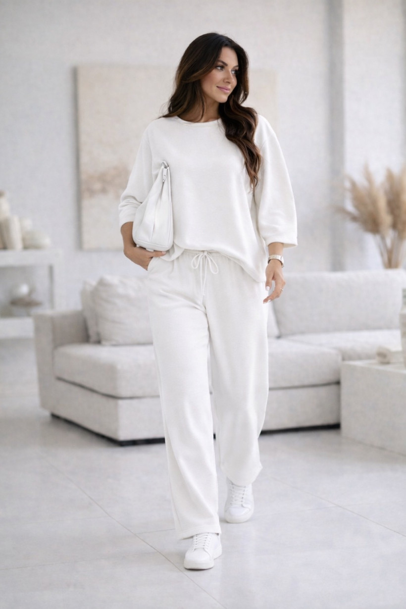 Komplet Batme masełko biały