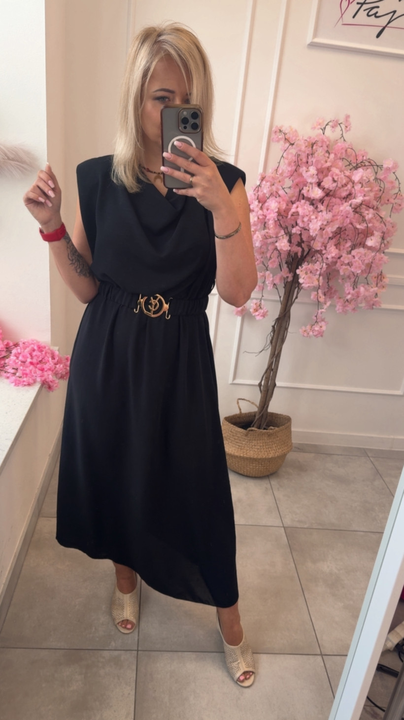 Sukienka maxi z paskiem 14702