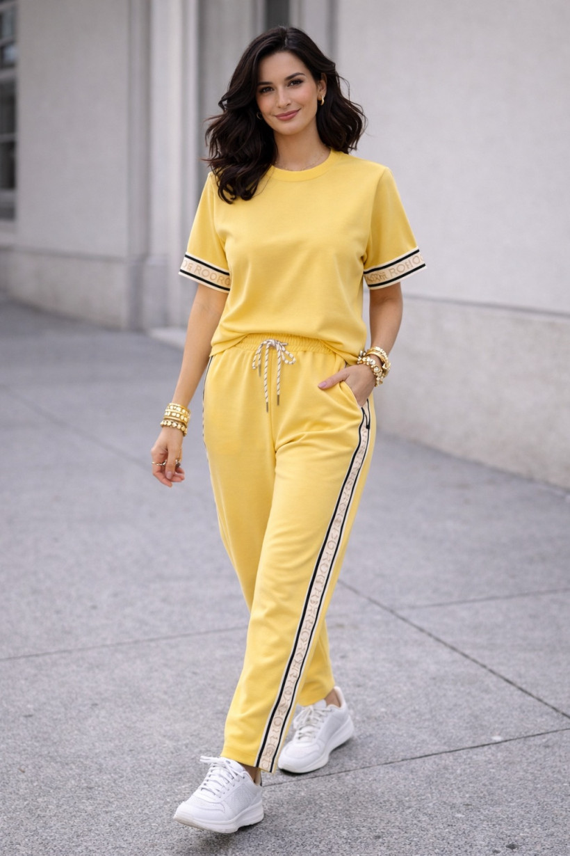 Komplet lampas masełko żółty