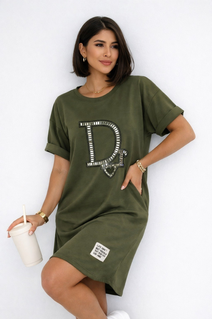 Tunika DR masełko z kieszeniami zielony