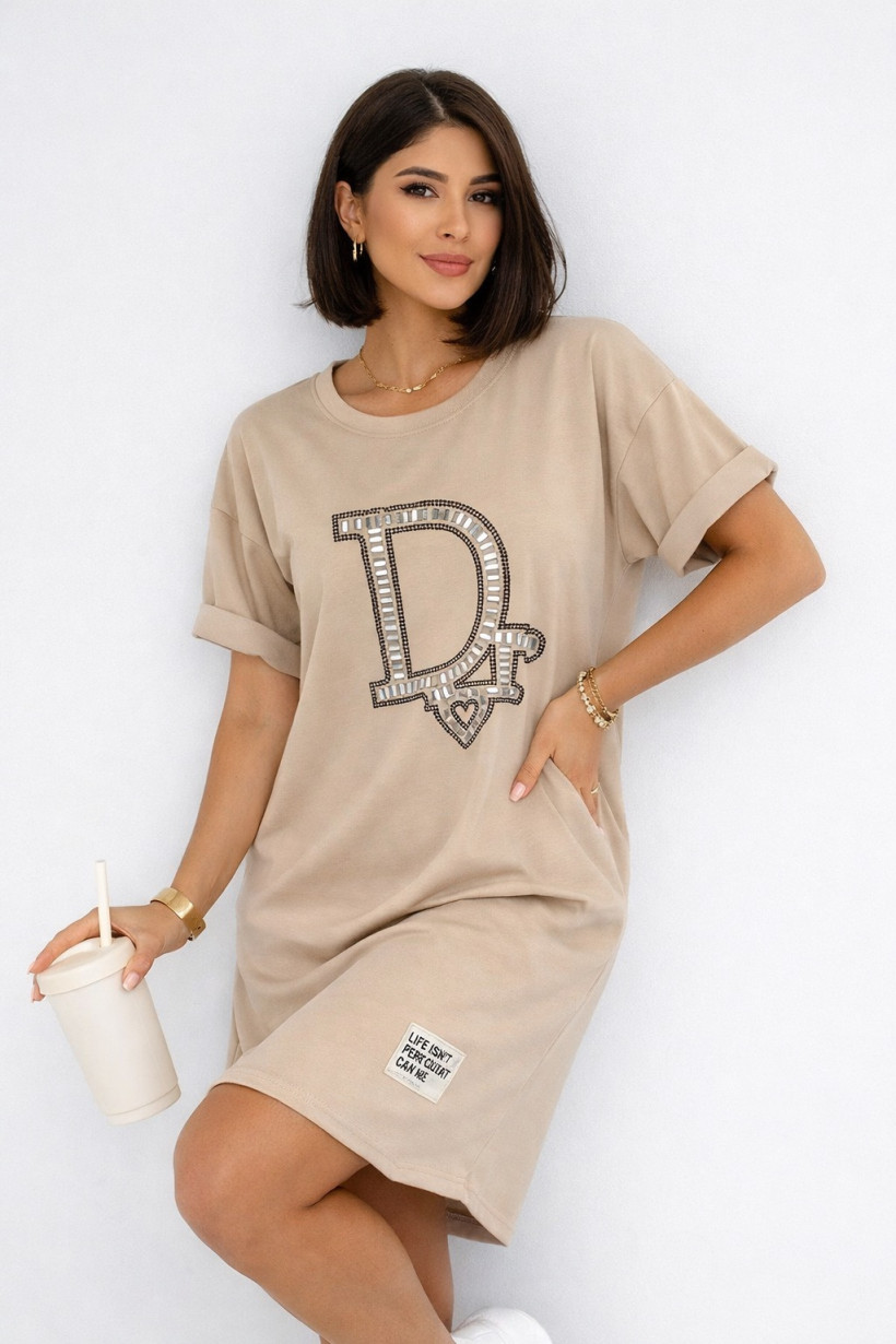 Tunika DR masełko z kieszeniami beżowy