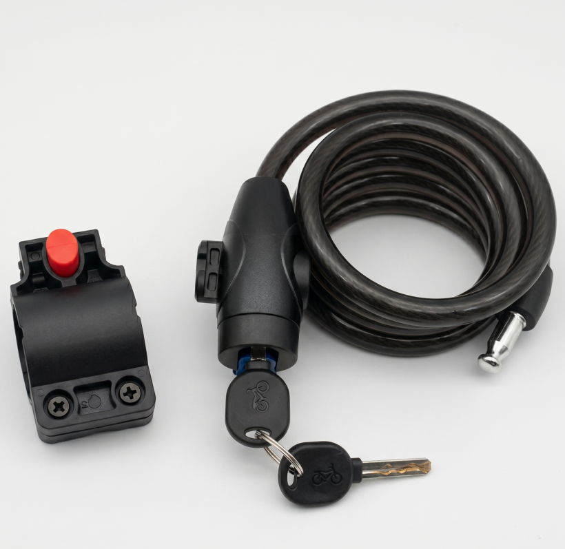 Blokada zabezpieczenie  zapięcie rowerowe z uchwytem 