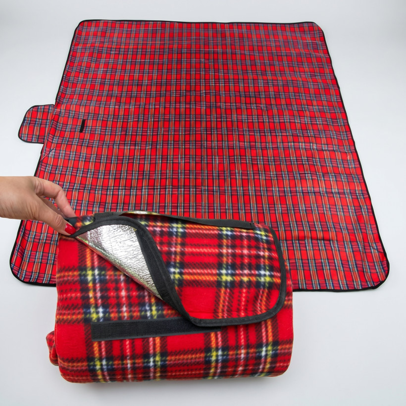 Koc piknikowy z izolacją termiczną – wodoodporna mata plażowa 150x180cm