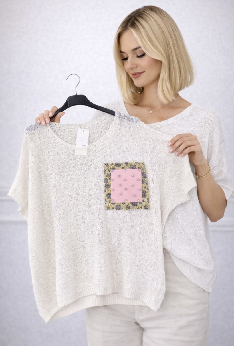 Sweter Ażur beżowy