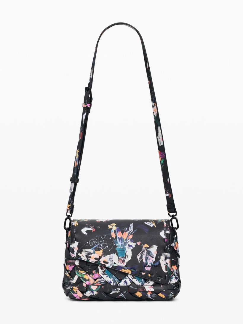 TOREBKA DESIGUAL pleciona torebka w kwiaty