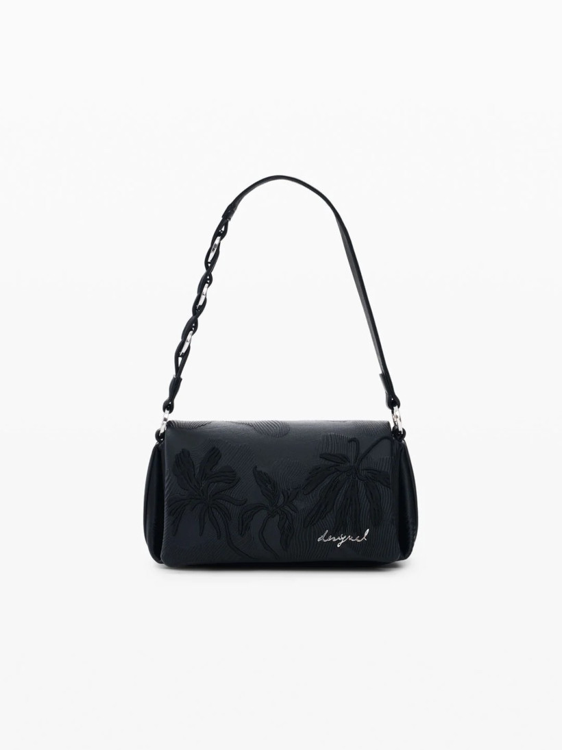 torebka desigual  mała hafty czarna