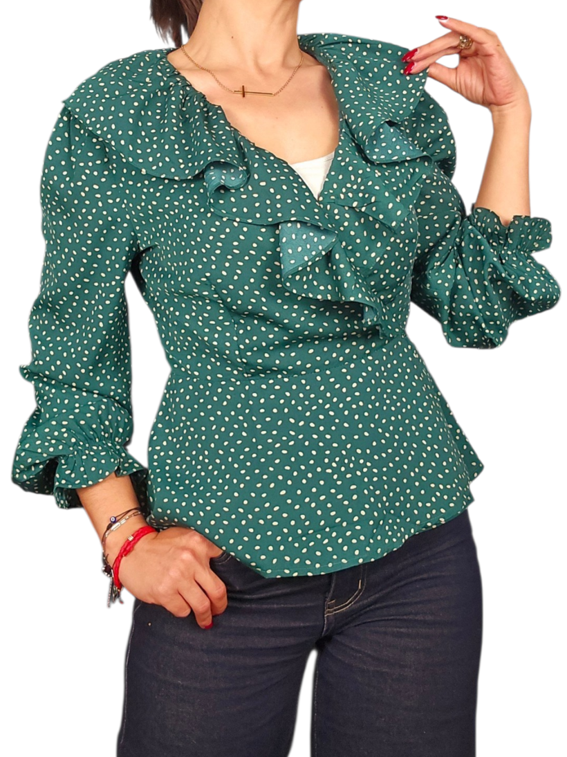 114 blusa de trespasse