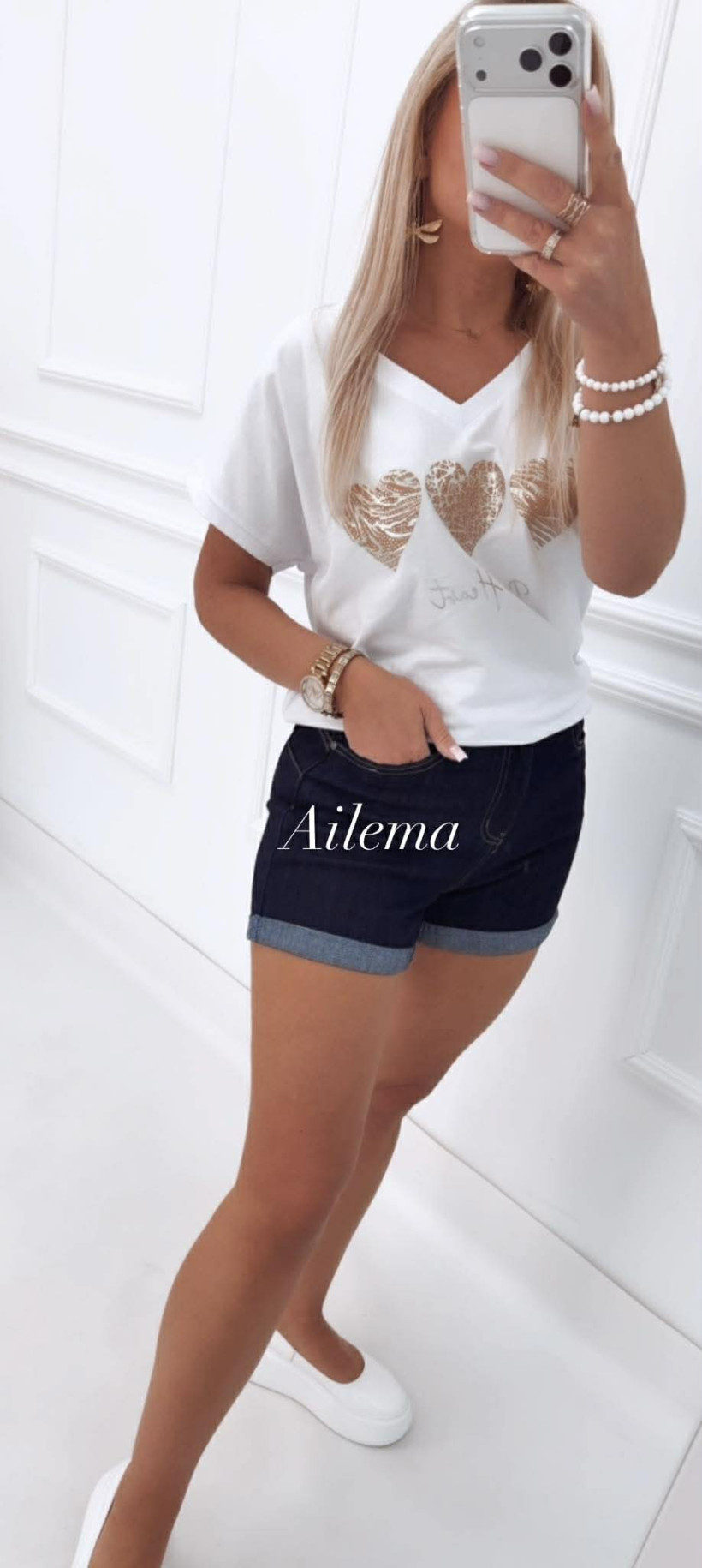 Spodenki ciemny jeans 16198-C podwijane