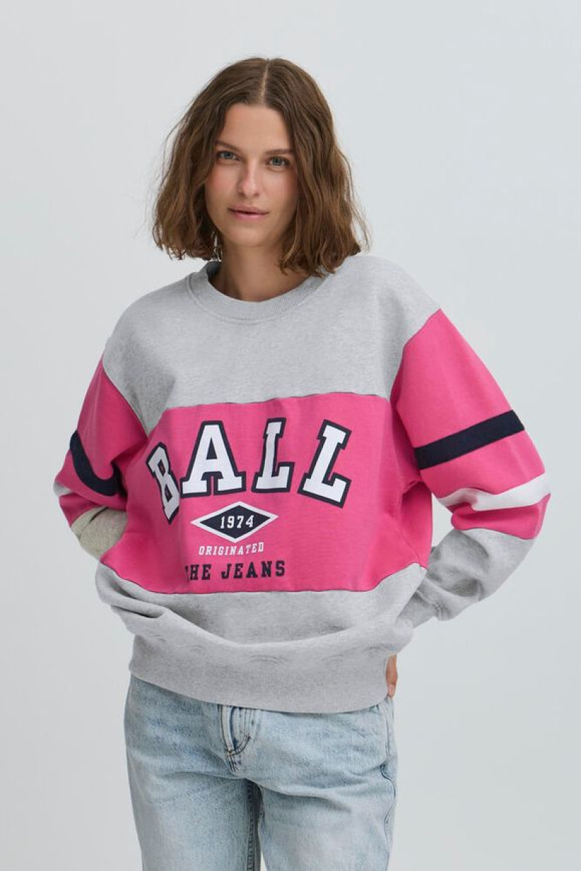 BALL BLUZA GREY PINK