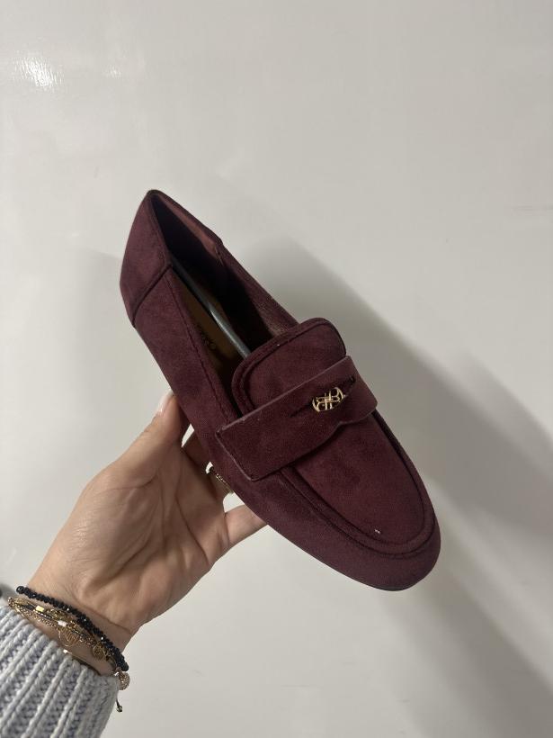 PIĄTEK 5- Mokasyn zamszowy  bordoFRANCJA 9711