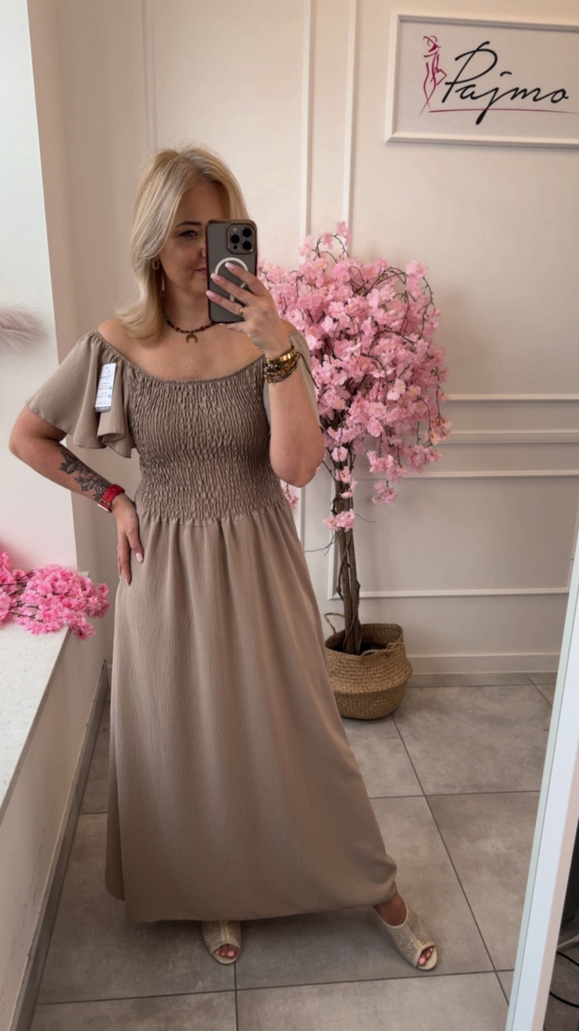 Sukienka maxi marszczenie 14701