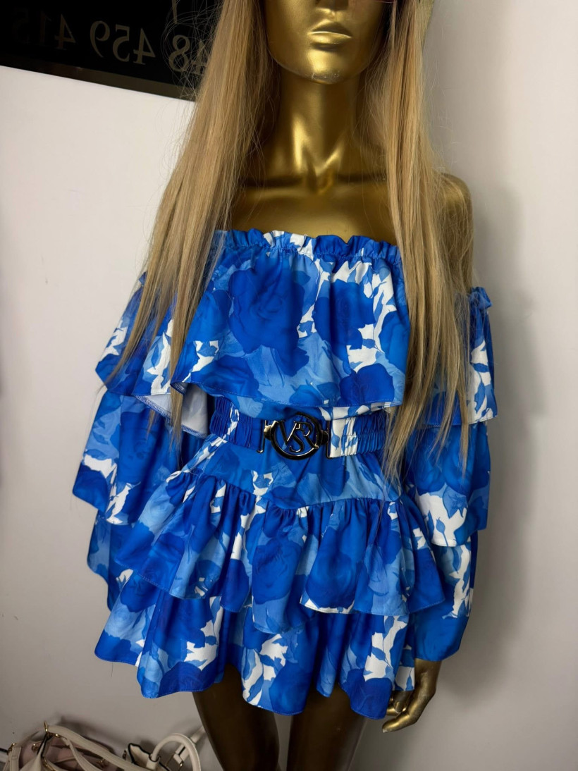 Kombinezon Vasari -niebieskie kwiaty 