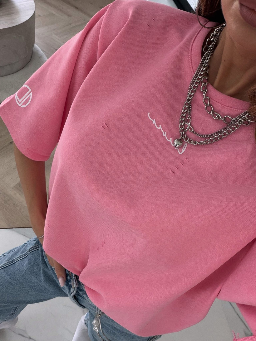 T-shirt La Coca Basic Vibe - róż