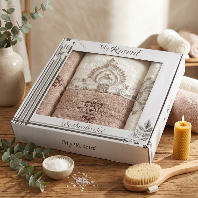 Komplet ręczników  bawełnianych 70x140m || 50x90cm beż