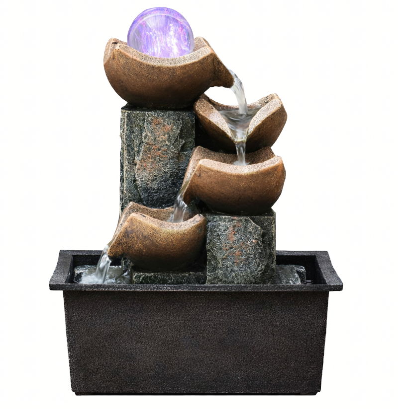 Fontanna ozdobna na stół dekoracyjna Led kula 28 x 21,5 x 15,5 cm