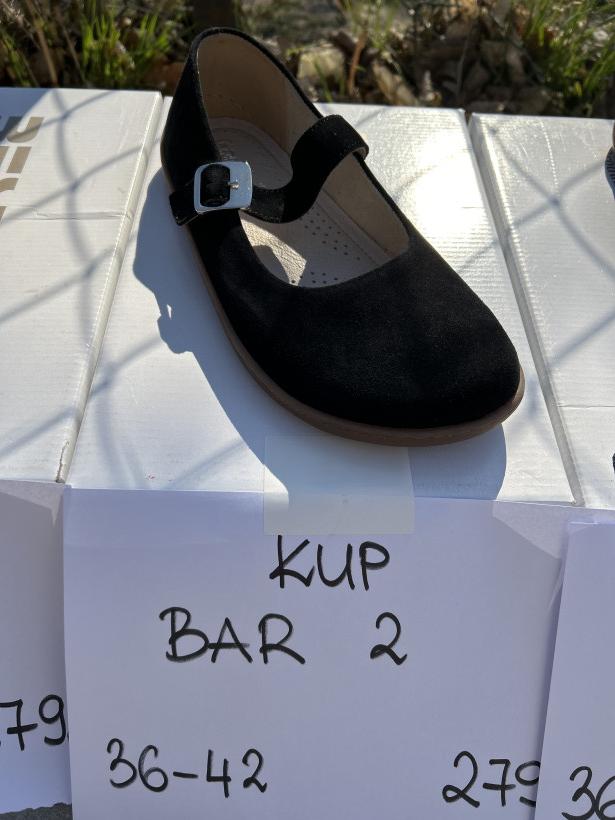 BAR 2 best but 1445 czarny balerina z paskiem