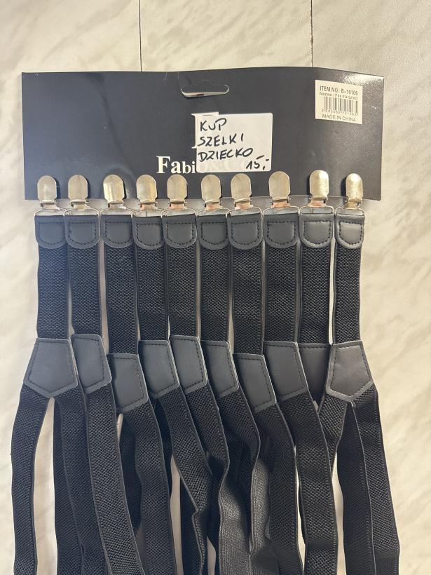 Szelki dziecko dziecięce czarne szelki mniejsze