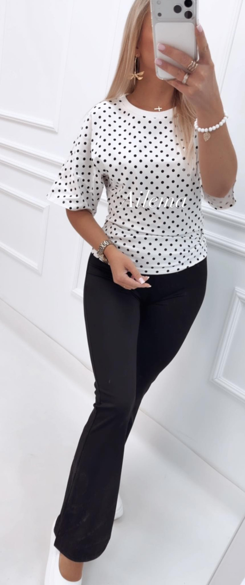 Legginsy flare MIEGO 390247 czarne