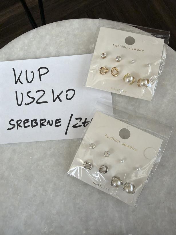Kup uszko 2 rodzaje, zestaw kolczyków 