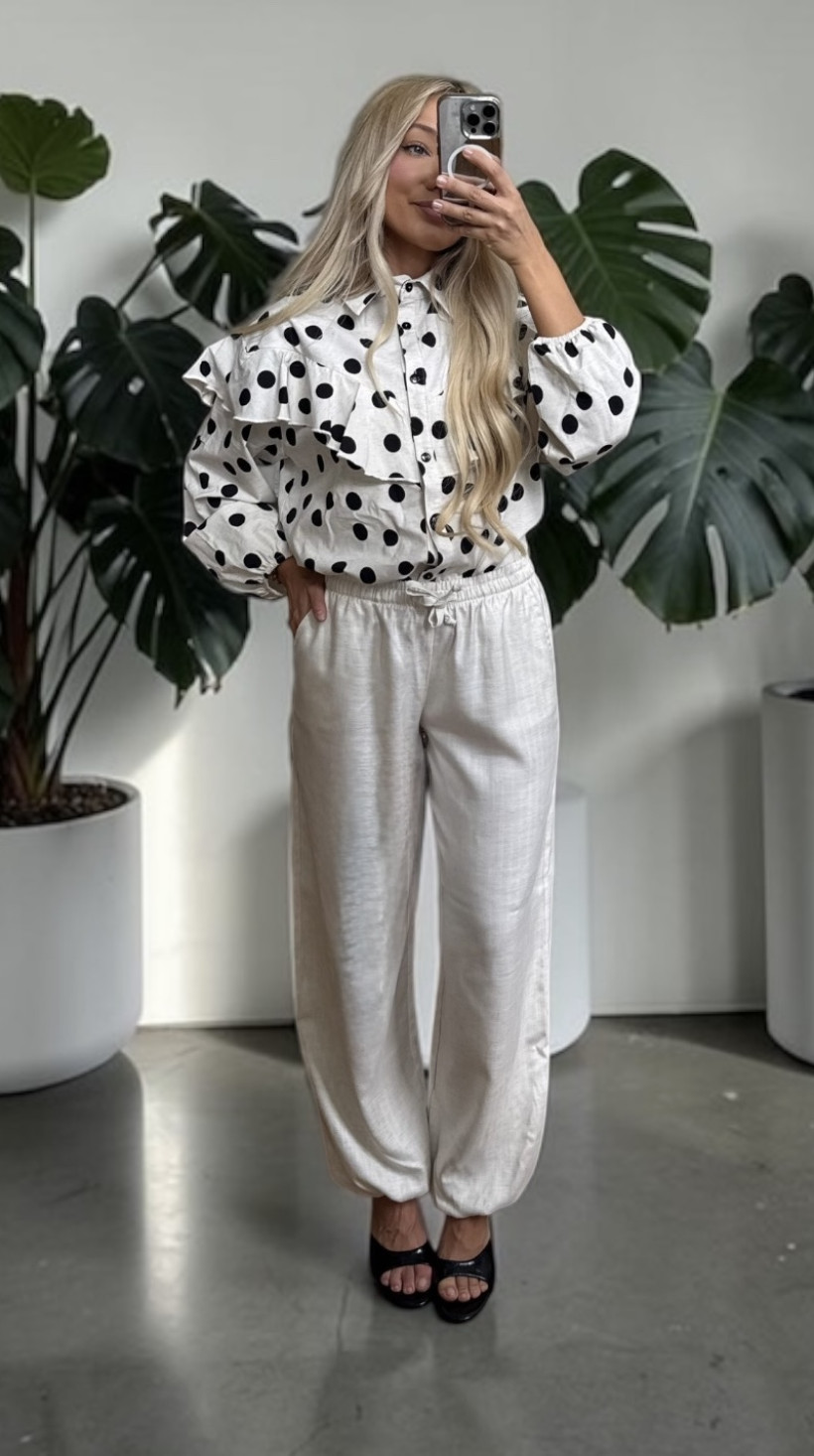Spodnie lniane Joggery Livia XANA