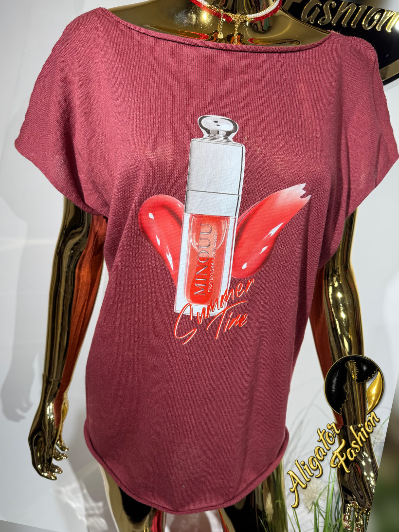 Sweter łódka len perfumy 