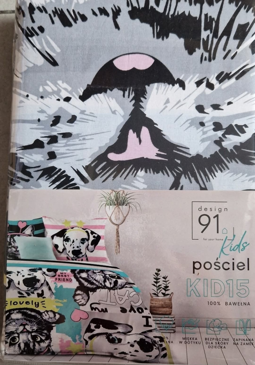 Posciel dziecięca 160x200 2x 70x80 kotki