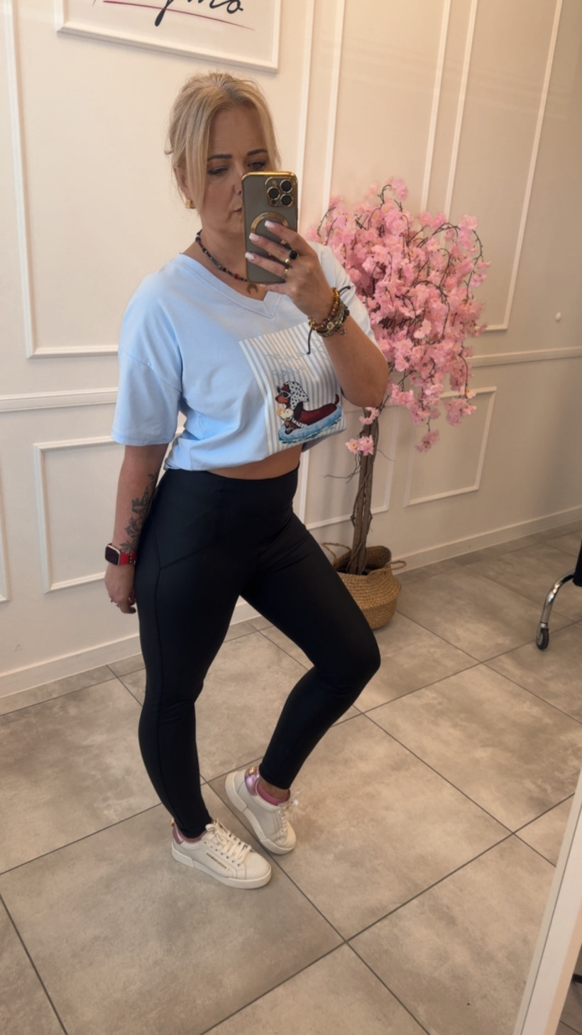 Legginsy woskowane 14727