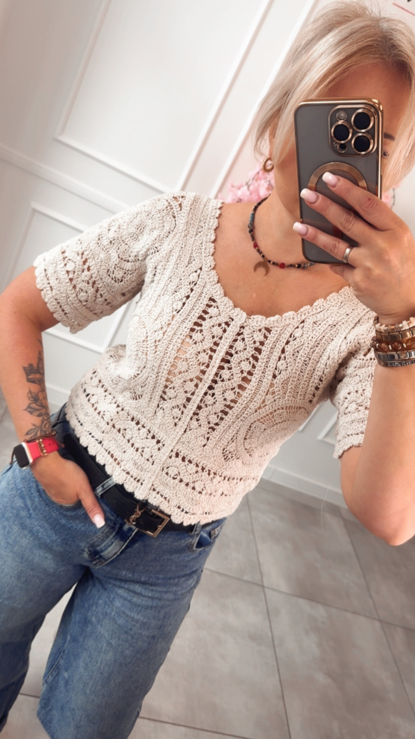 Bluzka dziergana boho 14737